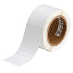 image of Brady THT-152-499-3 Die-Cut Printer Label Roll - 0.375 in x 1 in - Nylon - White - B-499 - 62378