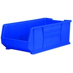 image of Akro-Mils Akrobin 300 lb Blue Industrial Grade Polymer Stacking Storage Bin - 29 7/8 in Length - 16 1/2 in Width - 11 in Height - 1 Compartments - 30293 BLUE