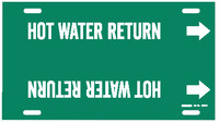 image of Brady 4337-H Strap-On Pipe Marker, 10 in to 15 in - Water - Plastic - White on Green - B-915 - 67477