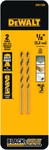 image of Dewalt 1/8 in Jobber Length Drill Bit DW1108 - Split 135° Point - Black & Gold Finish - 2 3/4 in Overall Length - 1.62 in Flute - High-Speed Steel - 3-Flatted Shank