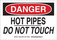 image of Brady B-555 Aluminum Rectangle White Equipment Safety Sign - 10 in Width x 7 in Height - 126900