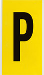 image of Brady 3470-P Letter Label - Black on Yellow - 5 in x 9 in - B-498 - 34726