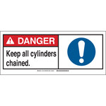 image of Brady B-555 Aluminum Rectangle White Chemical Storage Sign - 14 in Width x 10 in Height - 145155