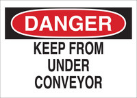 image of Brady B-555 Aluminum Rectangle White Equipment Safety Sign - 10 in Width x 7 in Height - 42514