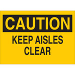 image of Brady B-120 Fiberglass Reinforced Polyester Rectangle Yellow Fall Hazard Sign - 14 in Width x 10 in Height - 75118