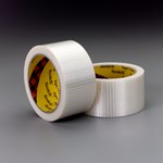 image of 3M Scotch 8959 Clear Filament Strapping Tape - 48 in Width x 180 yd Length - 5.7 mil Thick - 98731