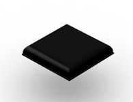 image of 3M Bumpon SJ6105 Black Bumper/Spacer Pad - Square Shaped Bumper - 1.28 in Width - 0.25 in Height - 99596