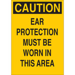 image of Brady B-120 Fiberglass Reinforced Polyester Rectangle Yellow PPE Sign - 14 in Width x 20 in Height - 70299
