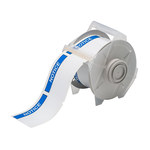 image of Brady 121554 Printer Label Roll - Vinyl - Blue on White - B-595 - 70891