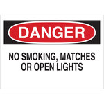 image of Brady B-302 Polyester Rectangle White No Smoking Sign - 10 in Width x 7 in Height - Laminated - 88376