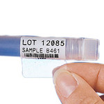 image of Brady THT-131-427-1.5-SC Die-Cut Printer Label Roll - 1 in x 2.625 in - Vinyl - White - B-427 - 80373
