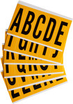 image of Brady 1560-LTR KIT Letters Label Kit - Black on Yellow - 1 3/4 in x 5 in - 97128