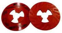 image of 3M 81732 Extra Hard Red Ribbed Faceplate - 5 in Diameter