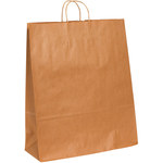 image of Kraft Shopping Bags - 6 in x 16 in x 19.25 in - SHP-3907