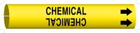image of Brady 4169-G Strap-On Pipe Marker, 8 in to 9 7/8 in - Other Liquid - Plastic - Black on Yellow - B-915 - 87970