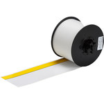 image of Brady 113226 Printer Label Roll - 3 in x 100 ft - Vinyl - White / Yellow - B-595 - 98581