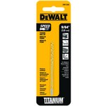 image of Dewalt 9/64 in Jobber Length Drill Bit DW1309 - 2.88 in Overall Length - 1 3/4 in Flute - Titanium