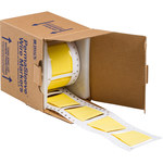 image of Brady Permasleeve 2HT-1500-2-YL-S-2 Die-Cut Printer Sleeve - 2 in x 2.433 in - Polyolefin - Yellow - B-345 - 65326