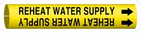 image of Brady 4267-G Strap-On Pipe Marker, 8 in to 9 7/8 in - Water - Plastic - Black on Yellow - B-915 - 88077