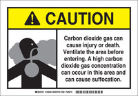 image of Brady B-401 Polystyrene Rectangle Yellow Chemical Warning Sign - 10 in Width x 7 in Height - 106049