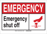 image of Brady B-302 Polyester Rectangle Fire Safety Sign - 14 in Width x 10 in Height - Laminated - 119833
