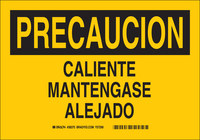 image of Brady B-555 Aluminum Rectangle Yellow Equipment Safety Sign - 10 in Width x 7 in Height - Language Spanish - 38375