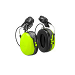 image of 3M PELTOR FLX2 Bright Yellow CH-3 Listen Only Hearing Protector, Hard Hat Attached - 054596-69553
