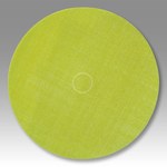 image of 3M Trizact Hookit 268XA Coated Aluminum Oxide Green Hook & Loop Disc - Film Backing - 3 mil Weight - A35 Grit - Extra Fine - 12 in Diameter - 27557