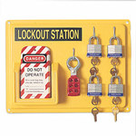 image of Honeywell Black/Yellow Polystyrene Lockout Device Station - 11 in Width - 14 in Height - HONEYWELL LSE104F