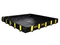 Justrite Quickberm Black/Yellow 595 gal Portable Berm - 8 ft Width - 10 ft Length - 12 in Height - 697841-15635