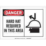 image of Brady B-401 Polystyrene Rectangle White PPE Sign - 14 in Width x 10 in Height - 26557