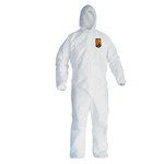 image of Kimberly-Clark Kleenguard Disposable General Purpose Coveralls A40 44333 - Size Large - White