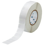 image of Brady THT-63-427-3.5 Die-Cut Printer Label Roll - 0.8 in x 1.437 in - Vinyl - Clear / White - B-427 - 30537