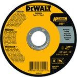 image of Dewalt HP Cutoff Wheel 38211 - Type 1 (Straight) - 4 1/2 in - Aluminum Oxide