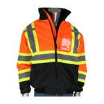 image of PIP Work Jacket 333-1745X 333-1745X-OR/L - Size Large - Hi-Vis Orange/Black - 23208