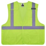 image of Ergodyne GloWear High-Visibility Vest 8217BA 21525 - Size Large/XL - Lime