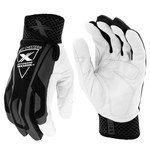 image of West Chester Extreme Work IndestruX 89304 Black/Gray/White 2XL Goatskin Leather/Spandex Work Gloves - Keystone Thumb - 9.75 in Length - 89304/2XL