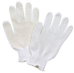 image of Sperian PKD18A White Cotton/Polyester Work Gloves - PVC Dotted Palm & Fingers Coating - PKD18AL