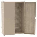image of Akro-Mils Tiltview HD Bin Cabinet - Steel - Beige - 24 in x 48 in x 72 in - HD4824ABE BEIGE