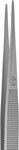image of Excelta Forceps - Stainless Steel Straight Serrated Point Tip - 0.0475 in Tip Width - 6.375 in Length - JS-5