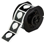 image of Brady B30EP-169-593-BK Die-Cut Printer Label Roll - 1.8 in x 1.8 in - Polyester - Black - B-593 - 21154