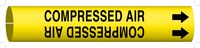 image of Brady 4032-G Strap-On Pipe Marker, 8 in to 9 7/8 in - Air & Duct - Plastic - Black on Yellow - B-915 - 40397