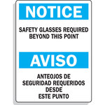 image of Brady B-120 Fiberglass Reinforced Polyester Rectangle White PPE Sign - 14 in Width x 20 in Height - Language English / Spanish - 39613