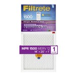 image of 3M Filtrete Allergen, Bacteria & Virus 14 in x 20 in x 1 in S-2005-4 MERV 12, 1500 MPR Air Filter - 18819