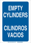 image of Brady B-401 Polystyrene Rectangle Blue Chemical Storage Sign - Language English / Spanish - 38769
