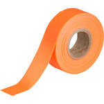 image of Brady Fluorescent Orange Flagging Tape - 1.18 in Width x 150 ft Length - 58352