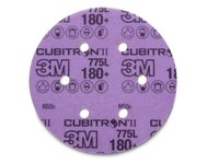 image of 3M Cubitron II Hookit 775L Coated Precision Shaped Ceramic Grain Purple Film Disc - Film Backing - 3 mil Weight - 400 Grit - Ultra Fine - 6 in Diameter - 05061