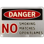 image of Brady Aluminum Rectangle White No Smoking Sign - 10 in Width x 7 in Height - 102492