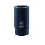 image of Dewalt DWMT75147OSP 32 mm Deep Impact Socket - CR-440 Steel - 3/4 in 6 Point Drive - 3 11/32 in Length - 51475