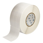 image of Brady THT-10-427-3 Die-Cut Printer Label Roll - 1 in x 3.75 in - Vinyl - Clear / White - B-427 - 30113